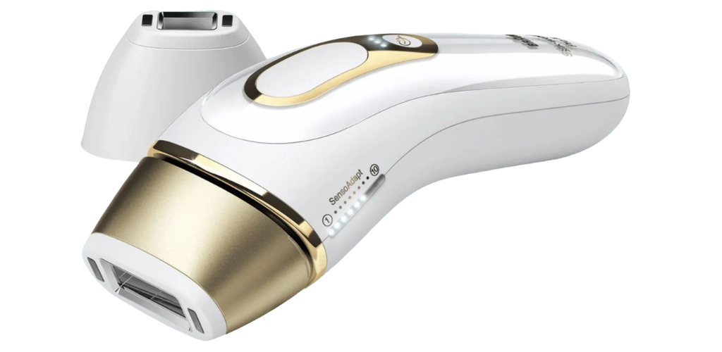 Braun Silk-expert Pro 5 IPL-Gerät für die Haarentfernung zu Hause – glatte Haut und langfristige Reduzierung des Haarwachstums.