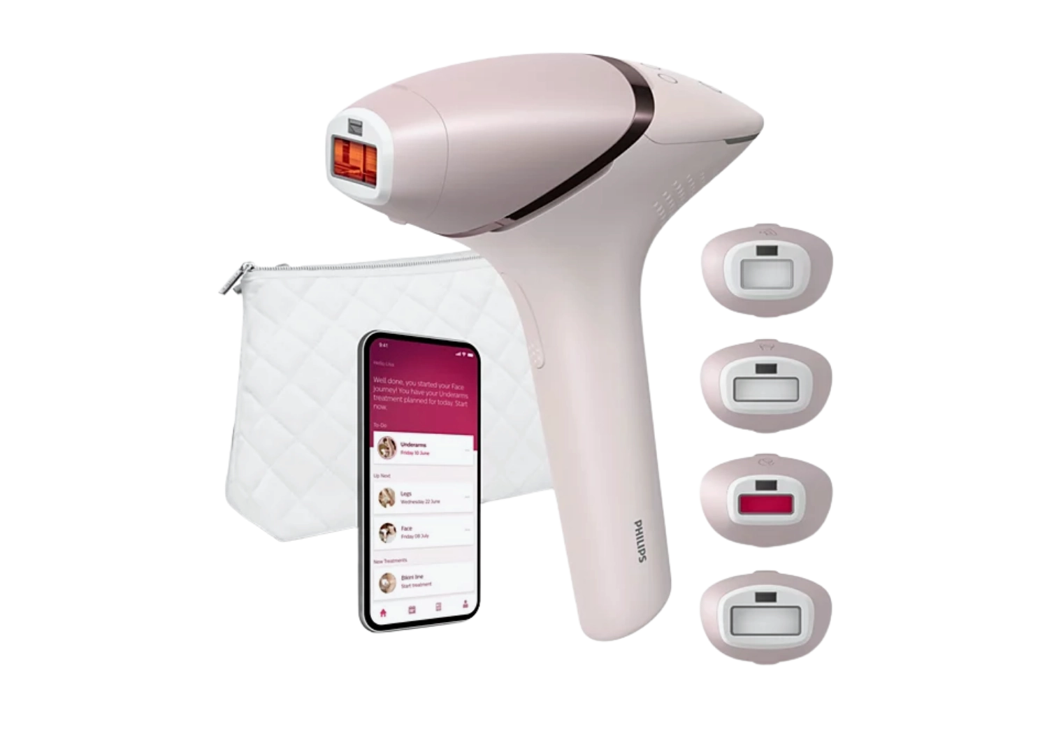 Philips Lumea 9900 BRI957/00 IPL-Haarentfernungsgerät mit SmartSkin-Sensor, Aufsätzen und App