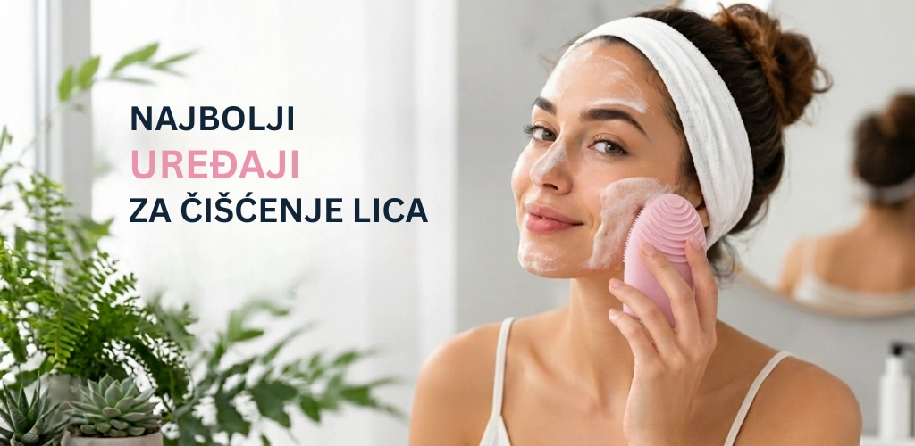Najbolje uređaji za čišćenje lica. Žena koristi četkicu za čišćenje lica tijekom svakodnevne rutine njege kože